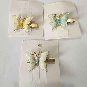 Butterfly Hair Clips Set